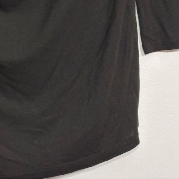 Jones New York | Women's Black Cowl Neck Stretch 3/4 Sleeve Blouse Top T… - Picture 7 of 12